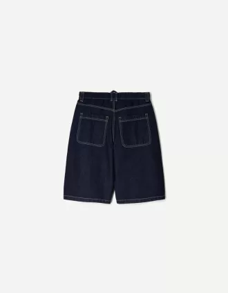 Pantaloni pantaloni Bermuda skater din denim