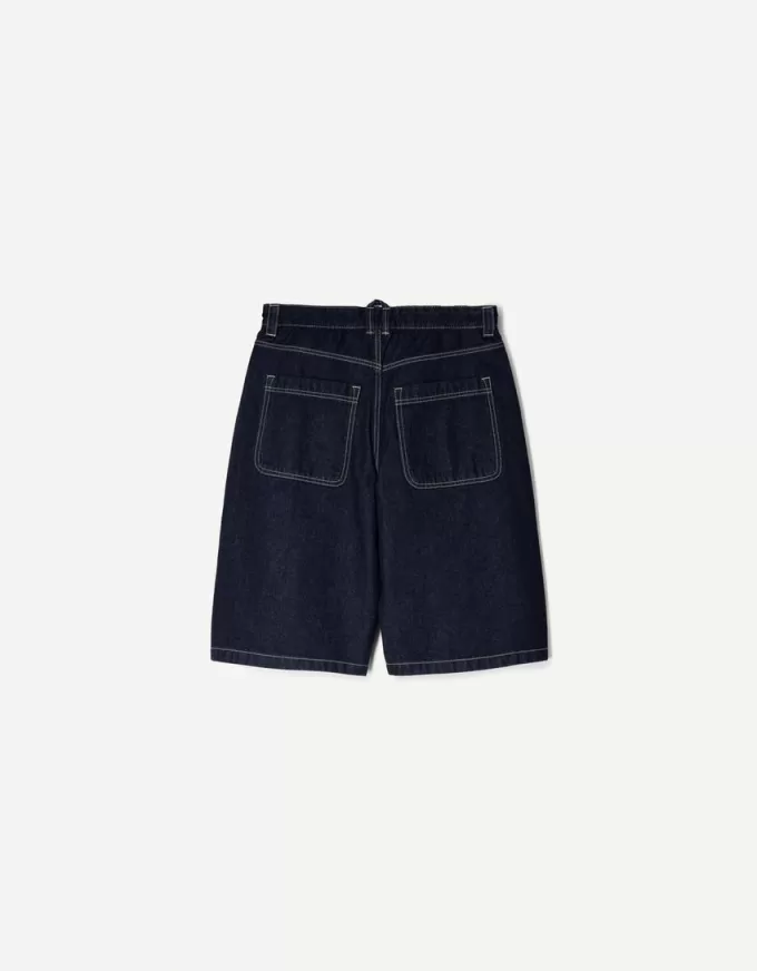 Pantaloni pantaloni Bermuda skater din denim Pantaloni pantaloni Bermuda skater din denim