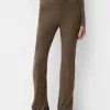 Pantaloni pantaloni evazați cu coaste Pantaloni pantaloni evazați cu coaste