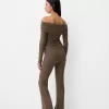 Pantaloni pantaloni evazați cu coaste Pantaloni pantaloni evazați cu coaste