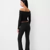 Pantaloni pantaloni evazați cu coaste Pantaloni pantaloni evazați cu coaste