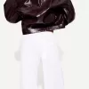 Pantaloni rustici din pânză dublă cu picioare largi Pantaloni rustici din pânză dublă cu picioare largi
