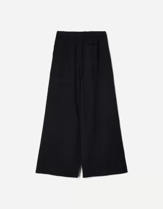 Pantaloni rustici din pânză dublă cu picioare largi