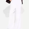 Pantaloni rustici din pânză dublă cu picioare largi Pantaloni rustici din pânză dublă cu picioare largi
