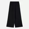 Pantaloni rustici din pânză dublă cu picioare largi Pantaloni rustici din pânză dublă cu picioare largi
