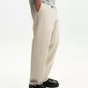 Pantaloni rustici largi din amestec de in Pantaloni rustici largi din amestec de in