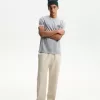 Pantaloni rustici largi din amestec de in Pantaloni rustici largi din amestec de in