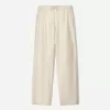 Pantaloni rustici largi din amestec de in Pantaloni rustici largi din amestec de in