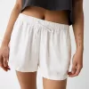 Pantaloni scurți cu detaliu elastic în talie Pantaloni scurți cu detaliu elastic în talie