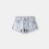 Pantaloni scurți din denim cu strasuri Pantaloni scurți din denim cu strasuri