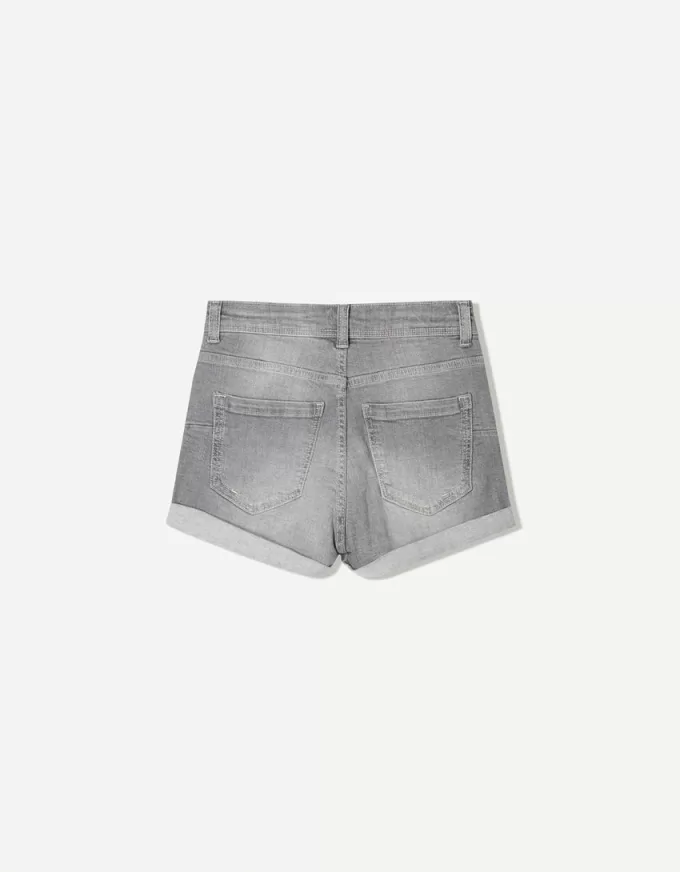 Pantaloni scurți din denim rulați Pantaloni scurți din denim rulați
