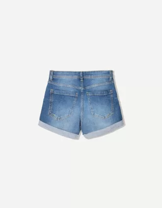 Pantaloni scurți din denim rulați