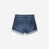 Pantaloni scurți din denim rulați Pantaloni scurți din denim rulați