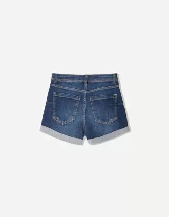Pantaloni scurți din denim rulați