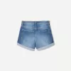 Pantaloni scurți din denim rulați Pantaloni scurți din denim rulați