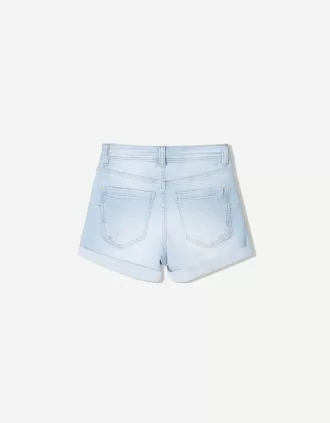 Pantaloni scurți din denim rulați