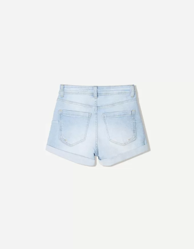 Pantaloni scurți din denim rulați Pantaloni scurți din denim rulați