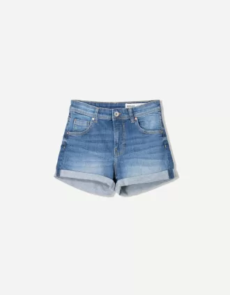 Pantaloni scurți din denim rulați