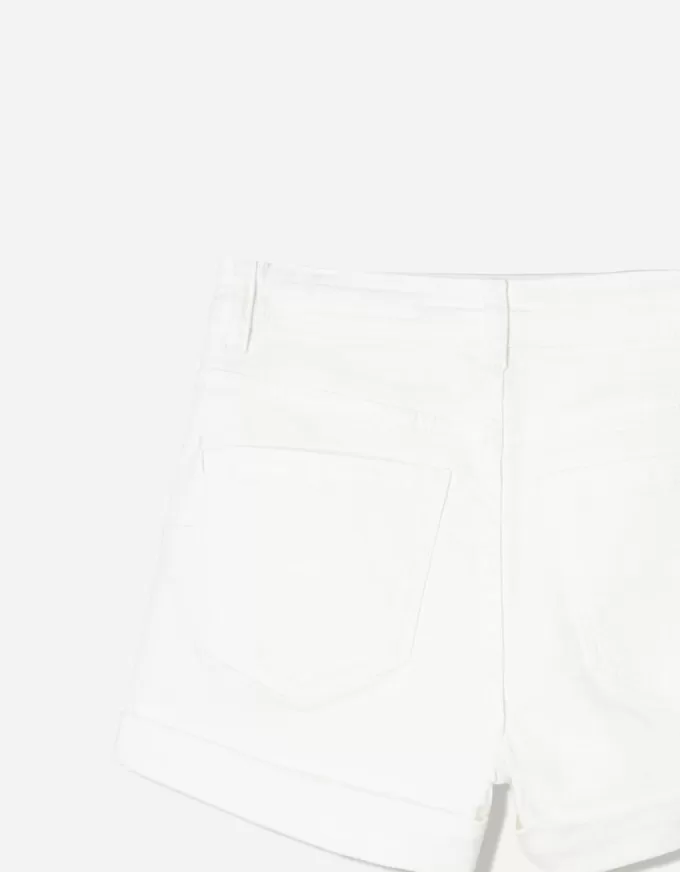 Pantaloni scurți din denim rulați Pantaloni scurți din denim rulați