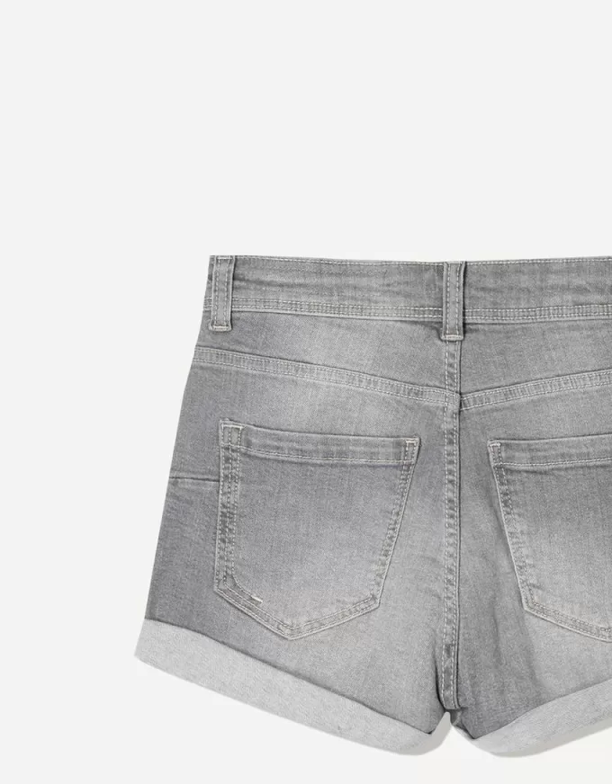 Pantaloni scurți din denim rulați Pantaloni scurți din denim rulați