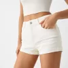 Pantaloni scurți din denim rulați Pantaloni scurți din denim rulați