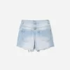 Pantaloni scurți din denim rupt Pantaloni scurți din denim rupt