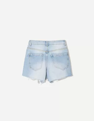 Pantaloni scurți din denim rupt