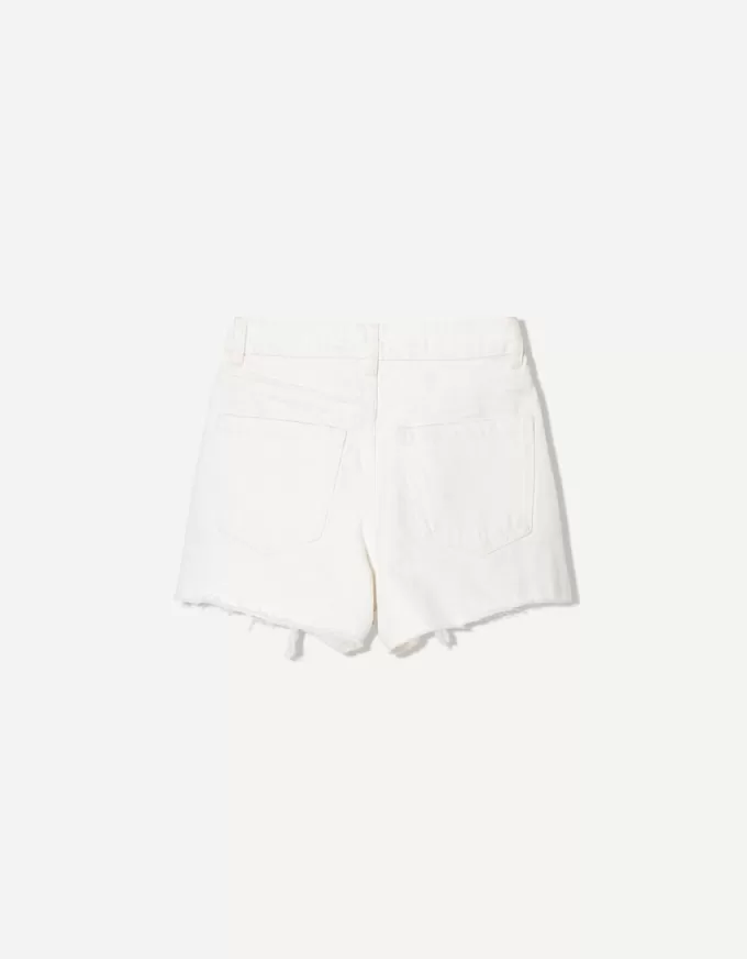 Pantaloni scurți din denim rupt Pantaloni scurți din denim rupt