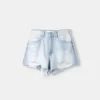 Pantaloni scurți din denim rupt Pantaloni scurți din denim rupt