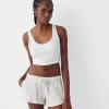 Pantaloni scurți din tricot waffle