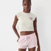 Pantaloni scurți din tricot waffle