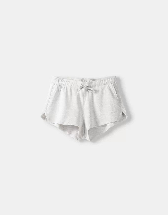Pantaloni scurți din tricot waffle