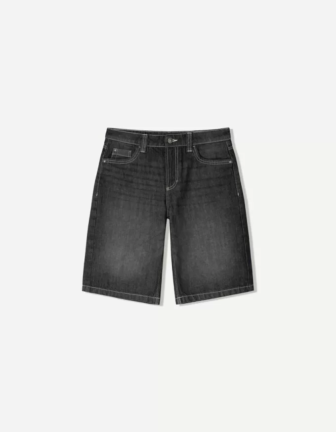 Pantaloni scurți largi din denim