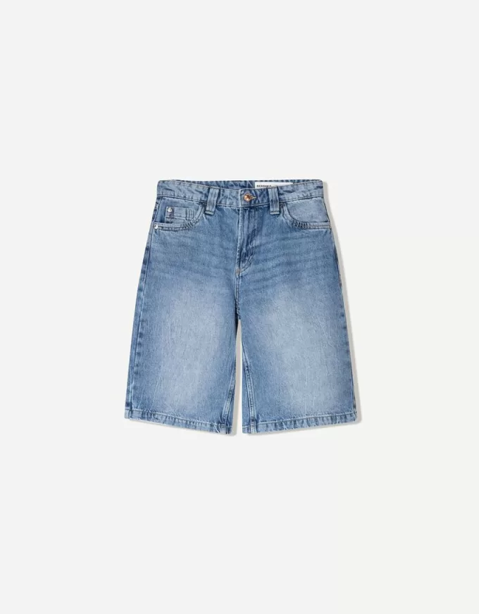 Pantaloni scurți largi din denim