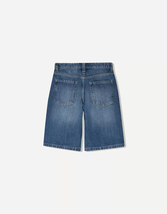 Pantaloni scurți largi din denim
