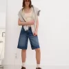 Pantaloni scurți largi din denim