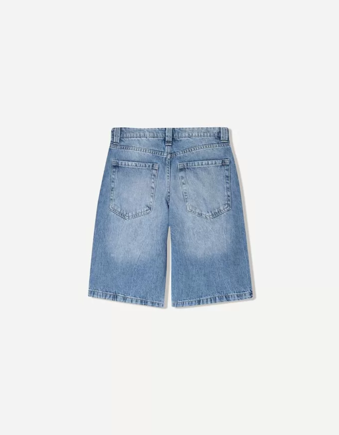 Pantaloni scurți largi din denim