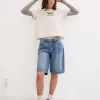 Pantaloni scurți largi din denim