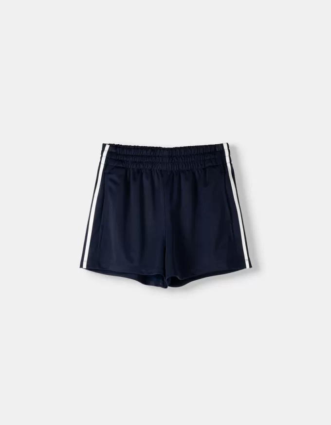 Pantaloni scurți retro cu dungi laterale