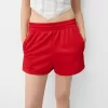 Pantaloni scurți retro cu dungi laterale