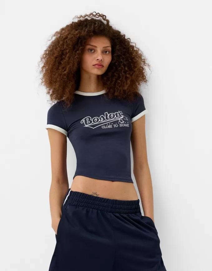 Pantaloni scurți retro cu dungi laterale