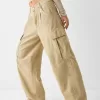Pantaloni skater cargo din twill Pantaloni skater cargo din twill