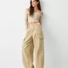 Pantaloni skater cargo din twill Pantaloni skater cargo din twill