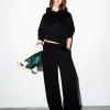 Pantaloni super largi de pluș Pantaloni super largi de pluș
