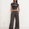 Pantaloni super largi de pluș Pantaloni super largi de pluș