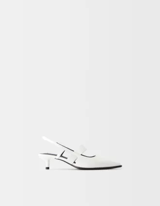 Pantofi kitten-toc cu detaliu elastic