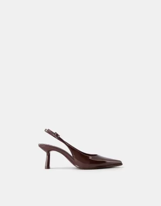 Pantofi kitten toc slingback