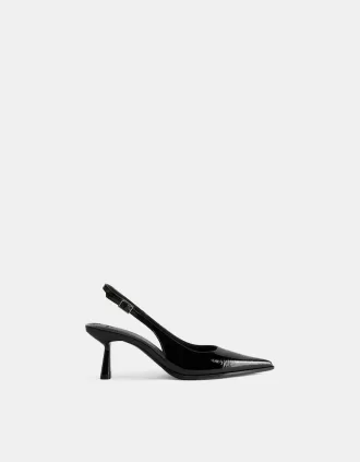 Pantofi kitten toc slingback