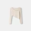 Pulover cu coaste asimetric Pulover cu coaste asimetric