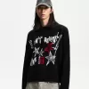 Pulover cu formă boxy din jacquard Pulover cu formă boxy din jacquard